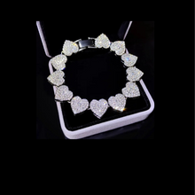 Load image into Gallery viewer, Sliver Cute Heart Pave Necklace
