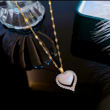 Load image into Gallery viewer, Opal Pearl Heart Necklace
