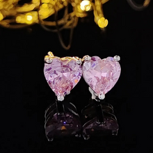 Load image into Gallery viewer, Cute Pink Heart Earrings
