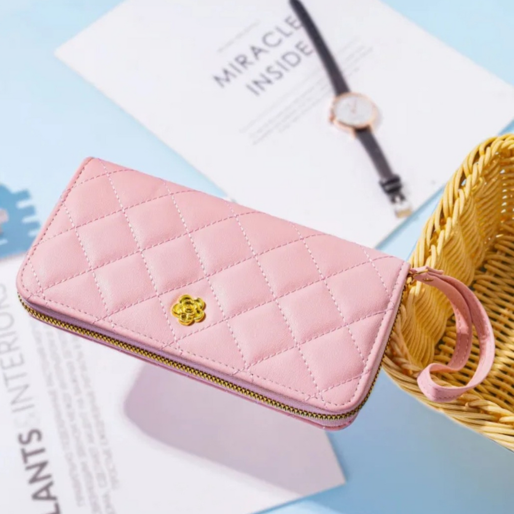 Quilted Pink Wallet