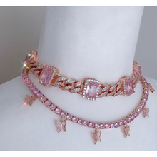 Load image into Gallery viewer, Luxury Pink Diamond Cubic Zirconia Necklace
