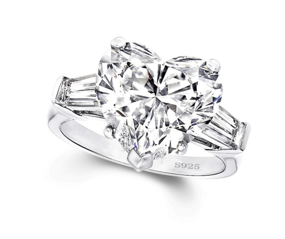 LUXE Heart 925 Sterling Sliver Ring