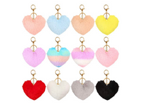 Load image into Gallery viewer, Heart Fur Key Chain
