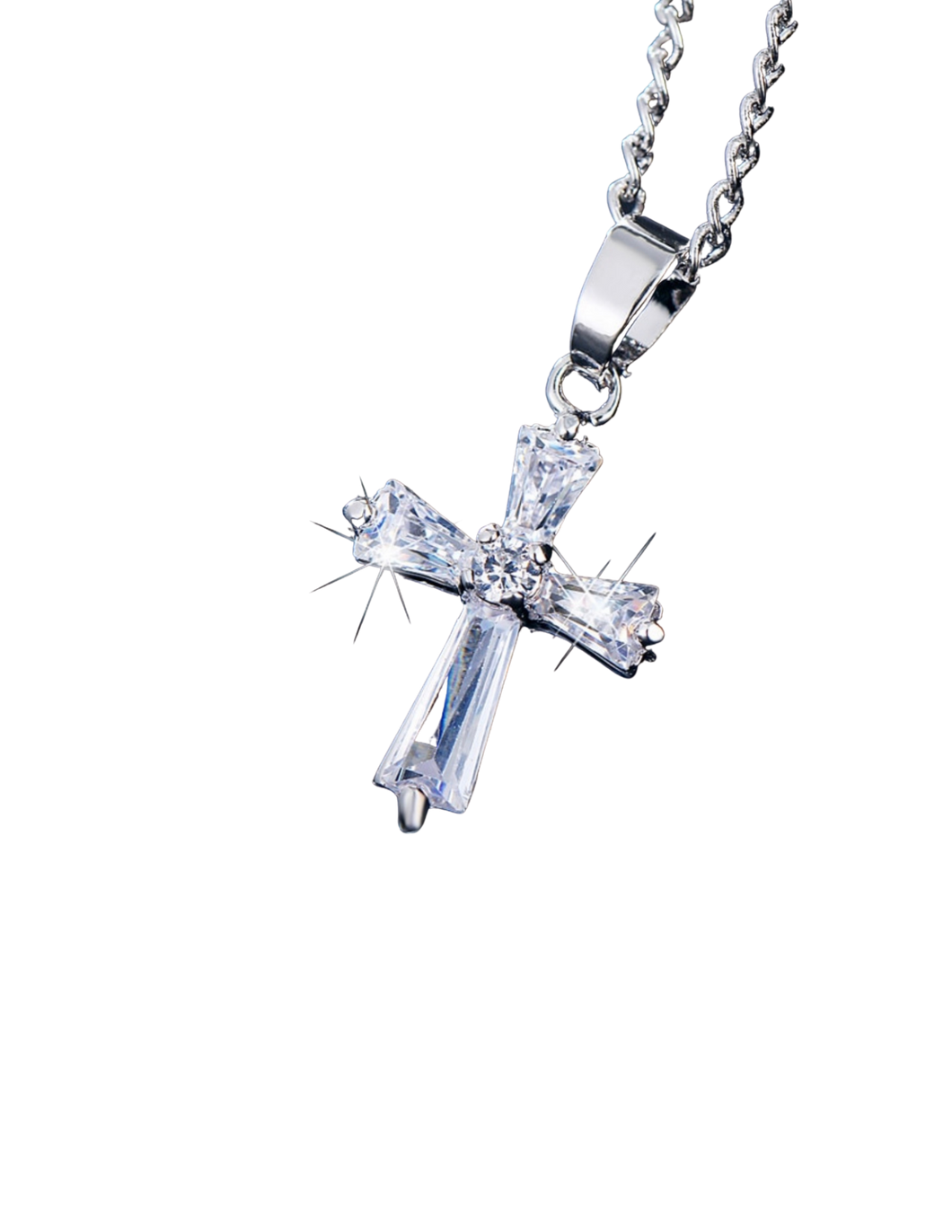 Crystal Cross Pendant Necklace